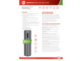 Specification Sheet - Rheem Ambipower 180L Heat Pump Plug Plug-in