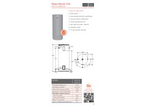 Specification Sheet - Rheem 315L Electric Hot Water System