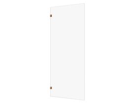 Hero - Kado Lux Frameless Rectangular Panel with Wall Clips Clear Glass 900mm Brushed Bronze