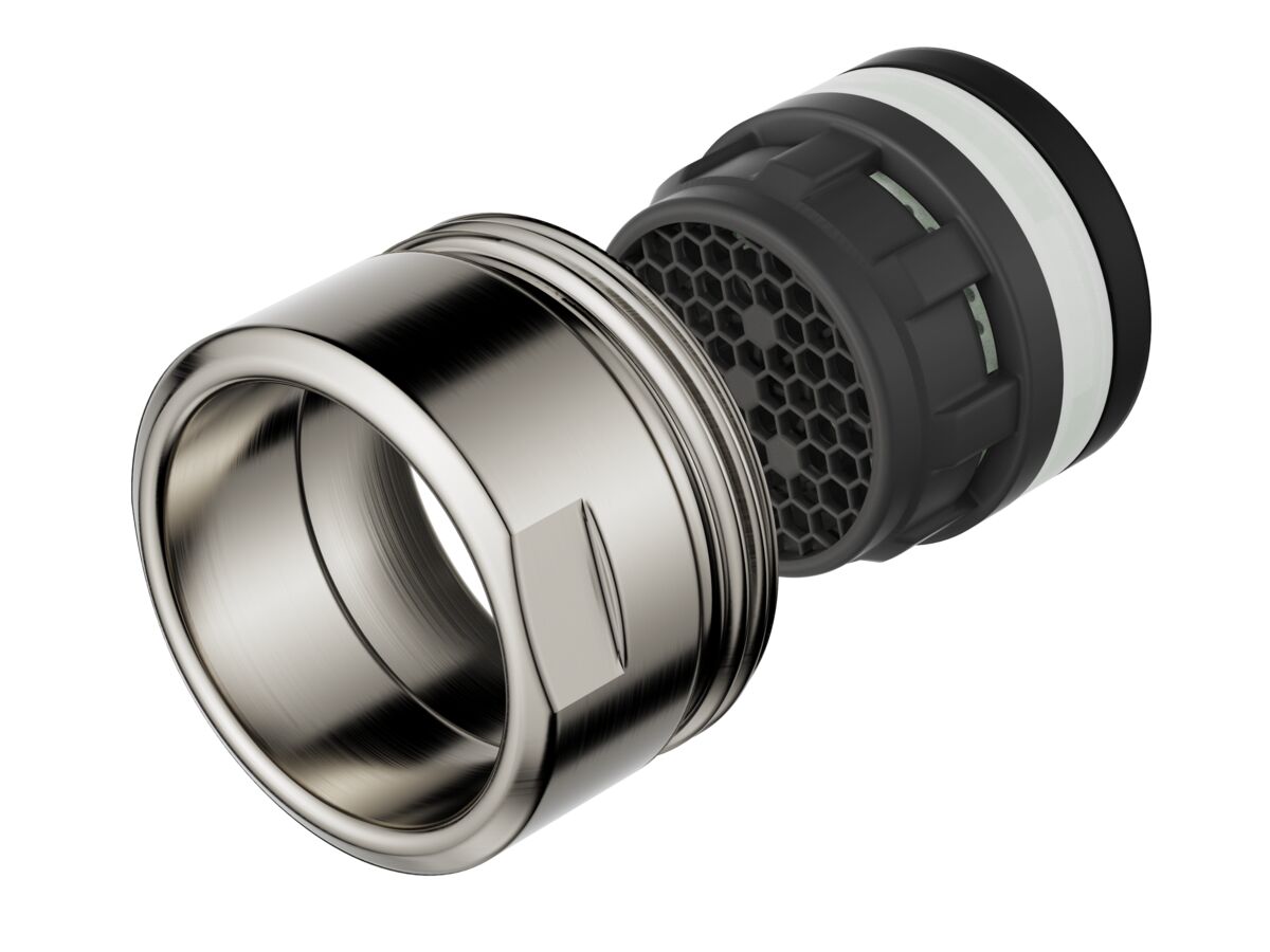 Supporting Image - Posh Bristol Pin Tapware Basin and Bath Aerator - Brushed Nickel
