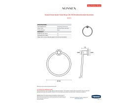 Specification Sheet - Sussex Scala Guest Towel Ring LUX PVD Brushed Smoked Gunmetal