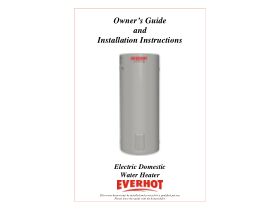 Installation Instructions - Everhot electric VE 160-400 - 122266