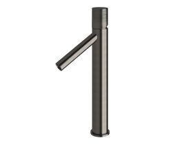 Sussex Pure Extended Basin Mixer Tap with Cirque Textured Handle PVD Brushed Gunmetal (6 Star)