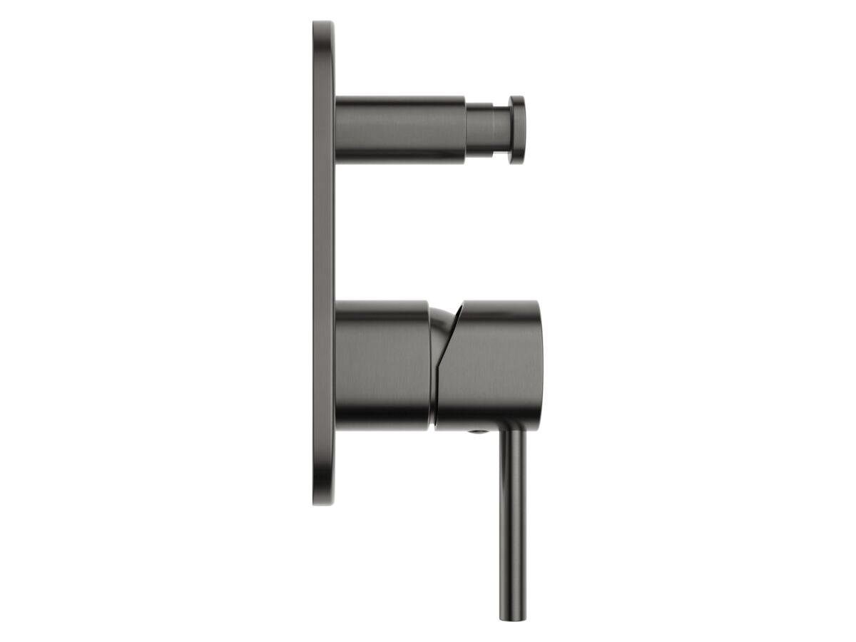 Supporting Image - Mizu Drift Shower Mixer with Diverter Kit Brushed Gunmetal - Side