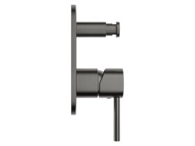Supporting Image - Mizu Drift Shower Mixer with Diverter Kit Brushed Gunmetal - Side