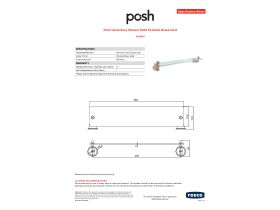 Specification Sheet - Posh Canterbury Shower Shelf Polished Brass Gold