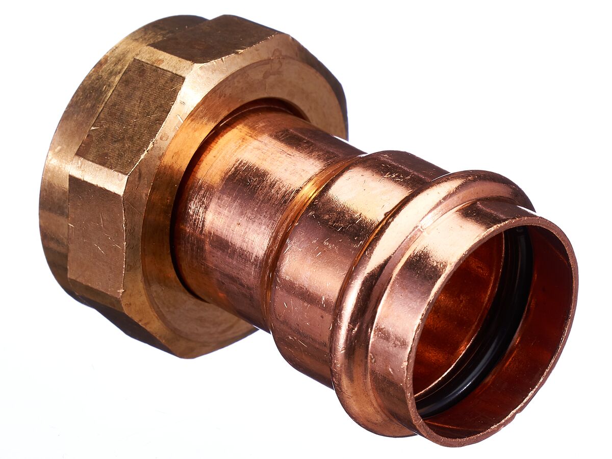 >B< Press Valve Adaptor 1 1/2" BSP x 40mm Copper