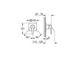 GROHE Lineare New Shower Mixer Tap Trimset Chrome