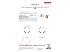 Specification Sheet - Sussex Pure Elemental Basin Top Assembly PVD Brushed Platinum Gold Lead Free