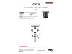 Specification Sheet - Mizu Drift Universal DN40 Dome Pop Up Plug & Waste Matte Black