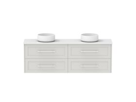 Hero - Kado Lux Ensuite All Drawer Twin 1500mm Wall Hung Double Basin 20mm Top