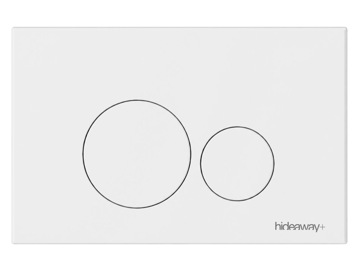 Hero - Hideaway+ Round Button/Plate Inwall Metal Matte White