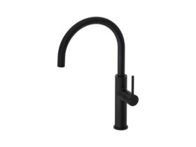 Hero - Mizu Drift Gooseneck Sink Mixer Curve Matte Black (5 Star)