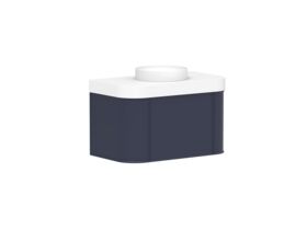 Supporting Image 2 - Kado Era Double Curve All Drawer 900mm Wall Hung Vanity Centre Basin 90mm Durasein Top Royal Battle Blue