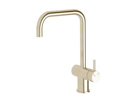 Sussex Scala Sink Mixer Tap Large Square Right Hand LUX PVD Brushed Platinum Gold (4 Star)