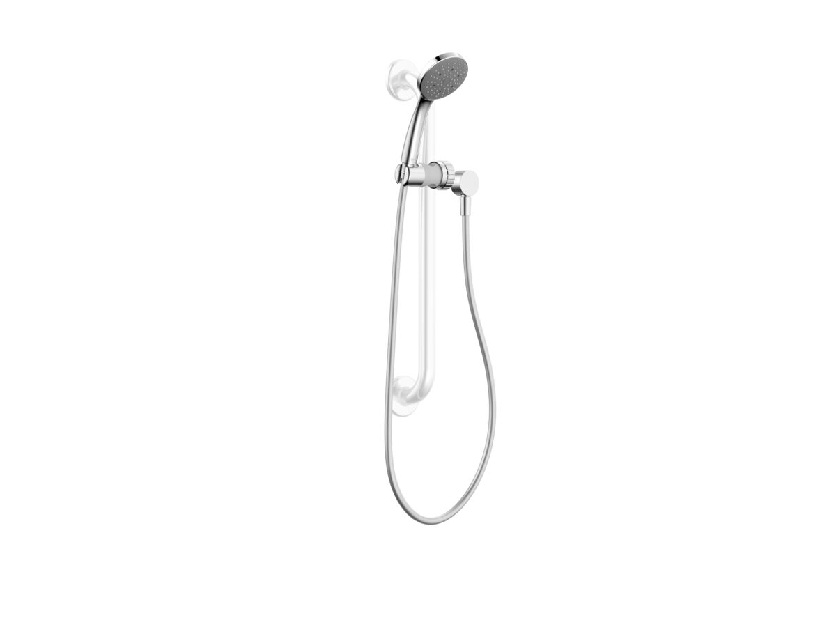 Supporting Image - Posh Solus MK3 Grab Single Rail Shower Conversion Kit 1 Function with Wall Water Inlet Chrome (4 Star)