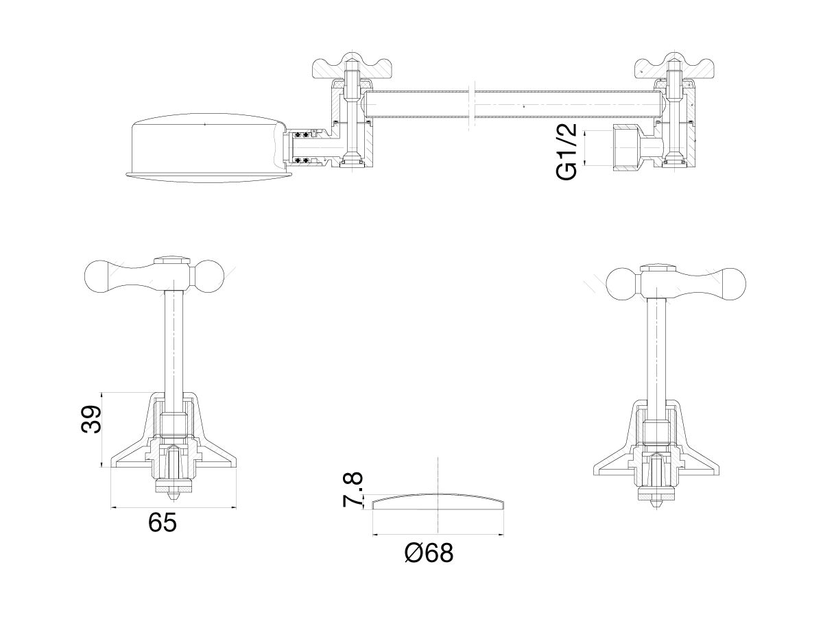 Posh Bristol Shower Set Lever 1/4 Turn Ceramic Disc Chrome