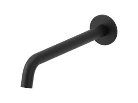 Mizu Drift Wall Basin/Bath Outlet Curve Spout 300 Matte Black (6 Star)