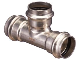 >B< Press Stainless Steel Equal Tee 28mm