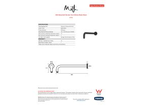 Specification Sheet - Milli Marq Edit Shower Arm 400mm Matte Black