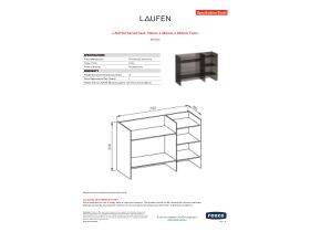 Specification Sheet - LAUFEN Kartell Rack 750mm x 260mm x 530mm Fume