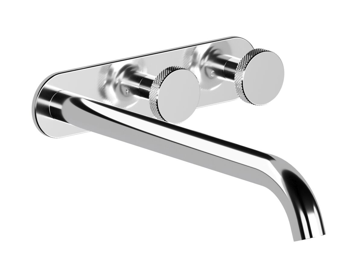 Hero - Faucet Strommen Vara Disc Wall Basin / Bath Hostess Tap System Right Hand 250mm Kit Chrome (6 Star) Lead Free