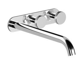 Hero - Faucet Strommen Vara Disc Wall Basin / Bath Hostess Tap System Right Hand 250mm Kit Chrome (6 Star) Lead Free