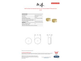 Specification Sheet - Milli Pure Basin Top Assembly Taps with Linear Textured Handles PVD Brushed Gold
