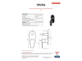 Specification Sheet - Mizu Soothe MK2 Shower Mixer with Diverter Kit Matte Black