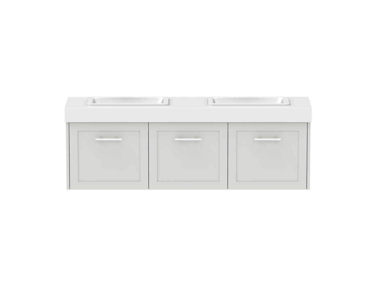 Hero - Kado Lux Ensuite All Door 1500mm Wall Hung Double Basin 90mm Top