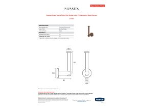 Specification Sheet - Sussex Scala Spare Toilet Roll Holder LUX PVD Brushed Rare Bronze