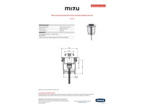 Specification Sheet - Mizu Drift Universal DN40 Pop Up Plug & Waste Chrome