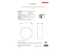 Specification Sheet - Sussex Pure Progressive Hob Mixer Tap with Cirque Textured Handle Chrome