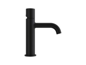 Supporting Image - Mizu Drift Dial Basin Mixer Curved Spout Matte Black (6 Star) Lead Free