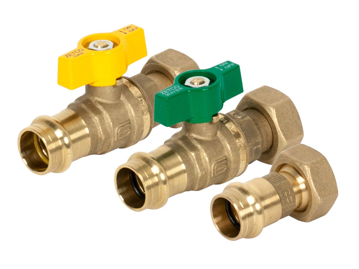 Zetco Valve Kit - Water & Outlet Fitting Family Press-fit and Gas Family Press-fit W20/G20