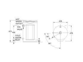 Rheem 50L Internal / External Triple Element Heavy Duty Electric Hot Water System