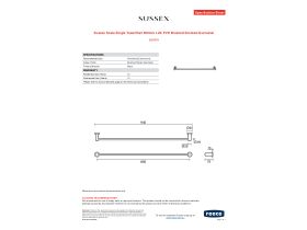Specification Sheet - Sussex Scala Single Towel Rail 900mm LUX PVD Brushed Smoked Gunmetal