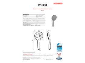 Specification Sheet - Mizu Drift Handpiece Only Brushed Gunmetal (3 Star)