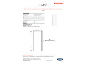 Specification Sheet - Kado Lux Frameless Rectangular Panel with Wall Channel Clear Glass 900mm Brushed Nickel