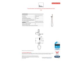 Specification Sheet - Faucet Strommen Vara Handshower on Bracket Armada Bronze (3 Star)