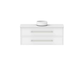 Supporting Image - Kado Lux Ensuite All Drawer Twin 1200mm Wall Hung Centre Basin 20mm Top Shaker