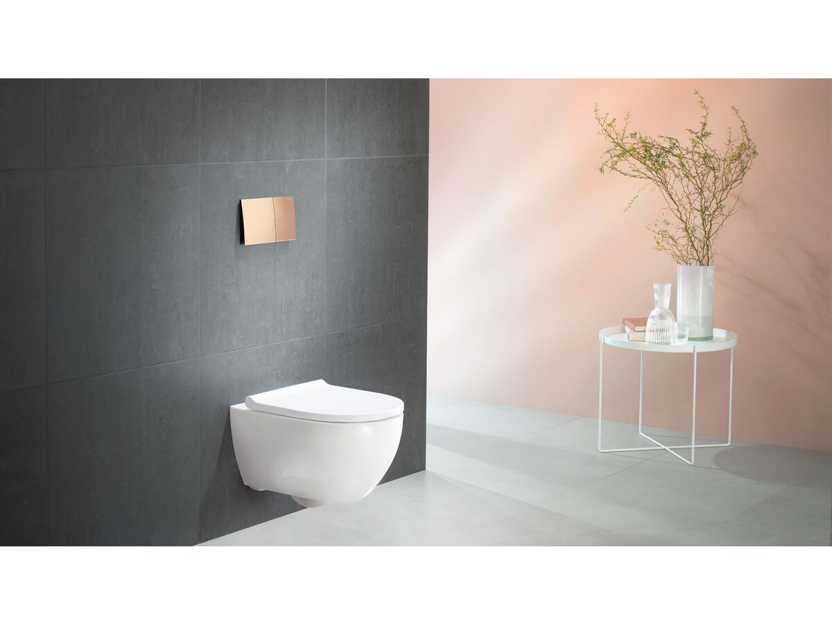 Geberit Sigma 70 Dual Flush Button Red Gold Easy Clean Coating