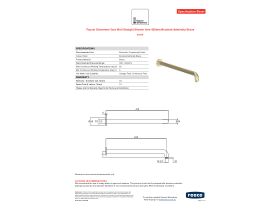 Specification Sheet - Faucet Strommen Vara Wall Straight Shower Arm 400mm Brushed Admiralty Brass