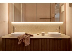 In Situ - Kado Lussi Thin Edge Round Semi Inset Basin with Solid Surface Plug and Waste 380mm