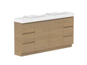 Supporting Image - Posh Domaine 1800mm Ensuite Floor Mount Vanity Unit Double Bowl 90mm Top