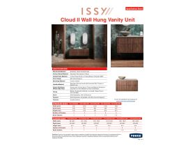 Specification Sheet - ISSY Cloud II Wall Hung Vanity Unit