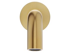 Supporting Image 2 - Mizu Drift Wall Basin/Bath Outlet Curve Spout 250mm Brushed Brass (6 Star) Lead Free - Front