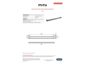Specification Sheet - Mizu Soothe Double Towel Rail 900mm Matte Black