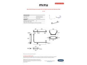Specification Sheet - Mizu Drift 90 Degree Accessible WC Kit Right Hand Brushed Stainless Steel