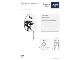 Technical Guide - GROHE Concetto Shower / Bath Mixer with Diverter Chrome
